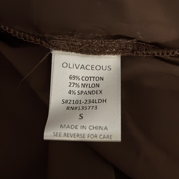 NWOT Olivaceous Brown Sleeveless Ruffled Neckline Dress - Picture 4 of 4